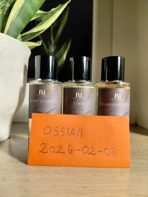 Inspirerade parfymer - Säljer 3 parfymer från Perfumedrops! Bianco latte, Liwa, Arabians tonka. En ny kostar 349 kr styck men jag säljer för 200 kr. Ifall man vill köpa alla kan jag göra ett paketpris på 500 kr😌👍