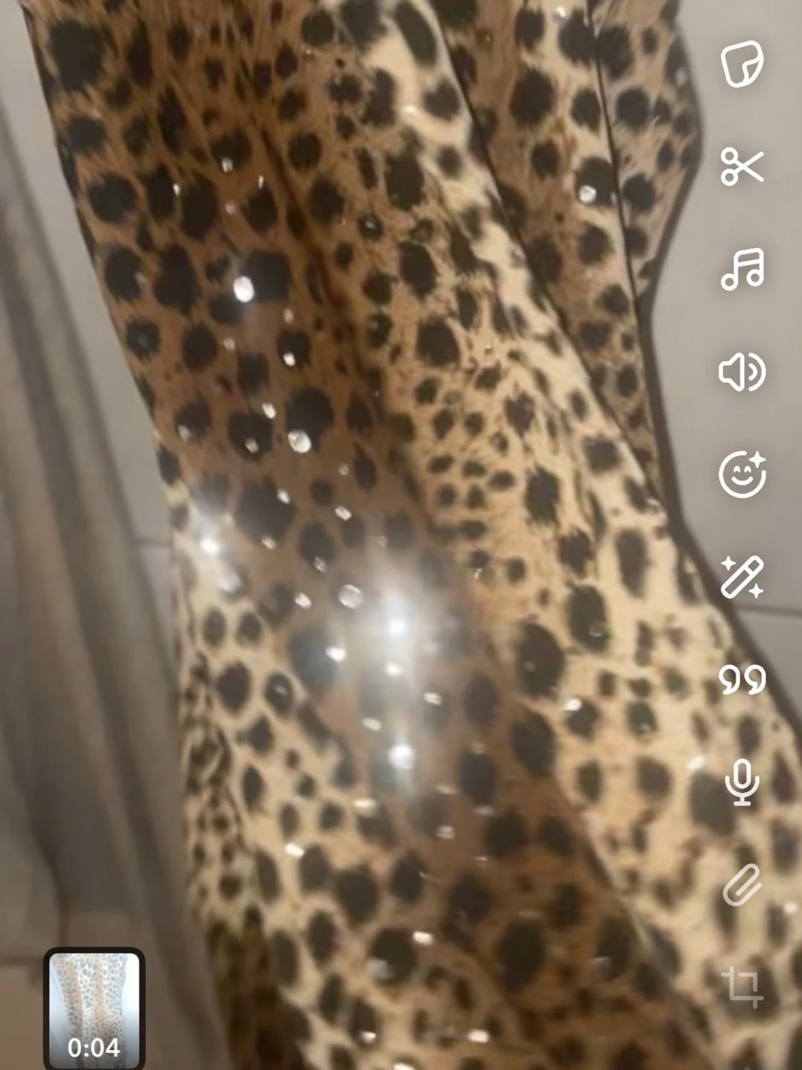 Glittrig leopard top  - 5