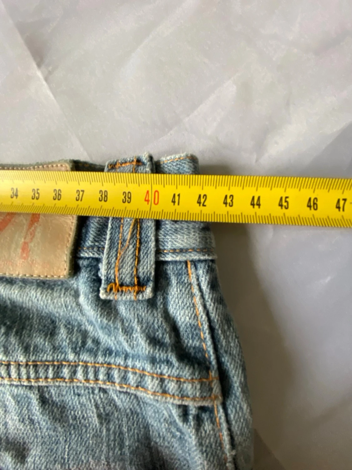 Ljusblå jeans selvage nudie jeans straight - 4