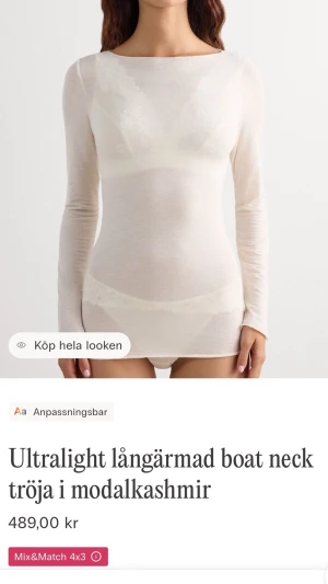 Intimissimi topp - Superlätt och tunn vit långärmad topp. Sitter tight mot kroppen. Perfekt till både vardags men också finare tillfällen! Cleant och enkelt💓.