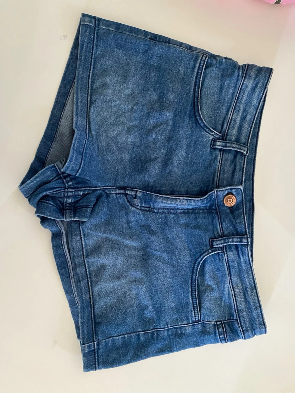 Blå denimshorts - 1