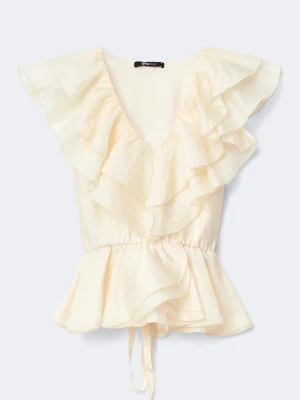 Frill top (SLUTSÅLD)  - Säljer den här toppen i storlek M, passar även S. Endast testad🤗🌸