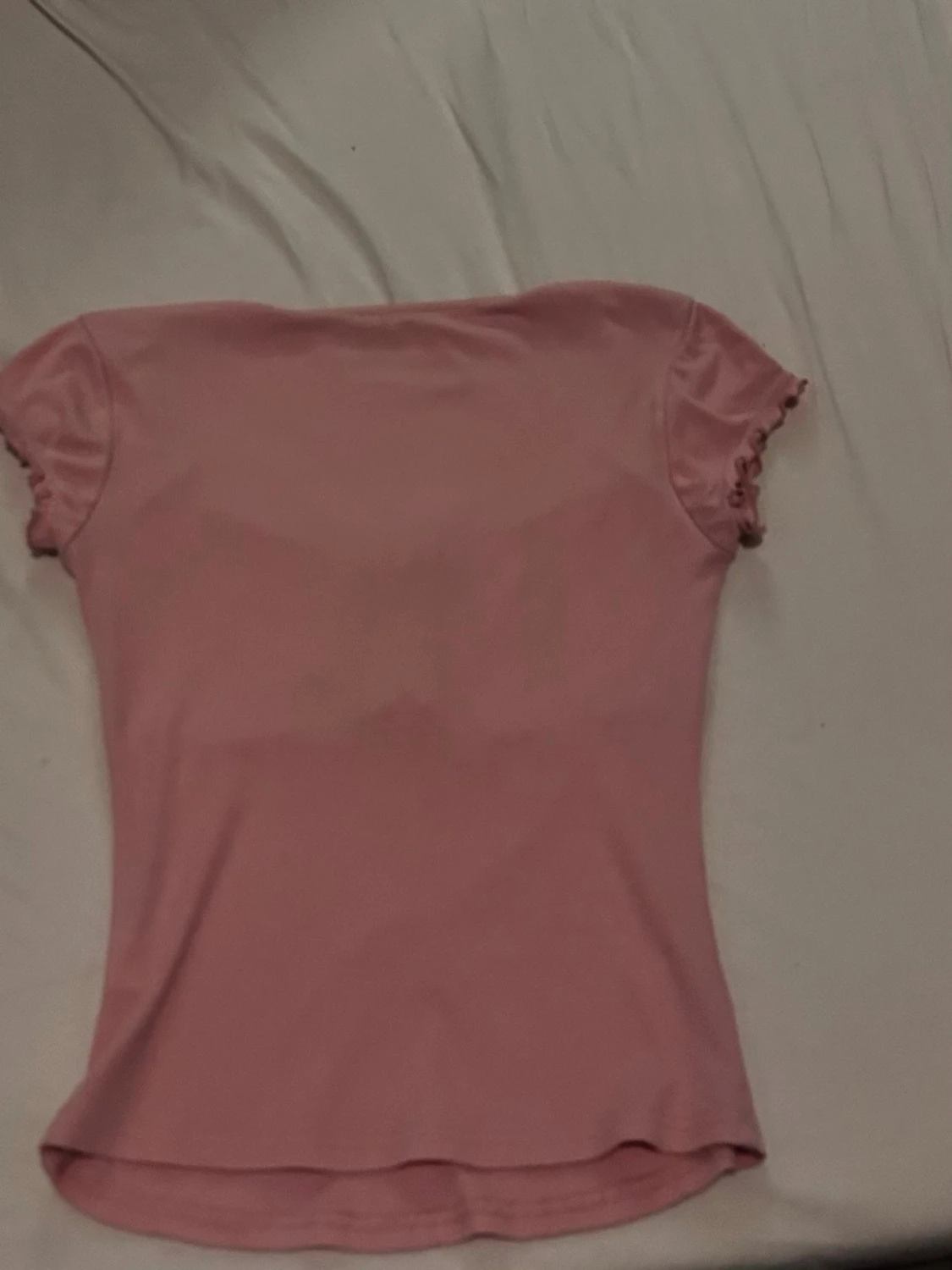 Rosa topp med spets och knappar - 1