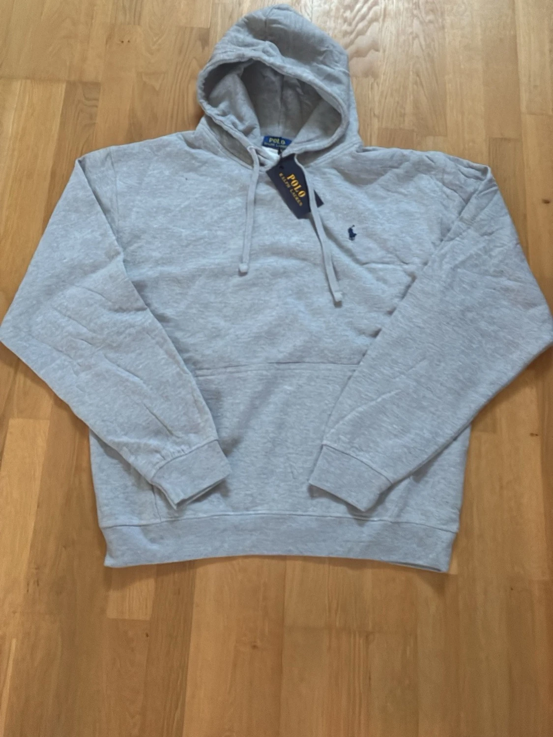 Grå Ralph Lauren Hoodie Storlek L