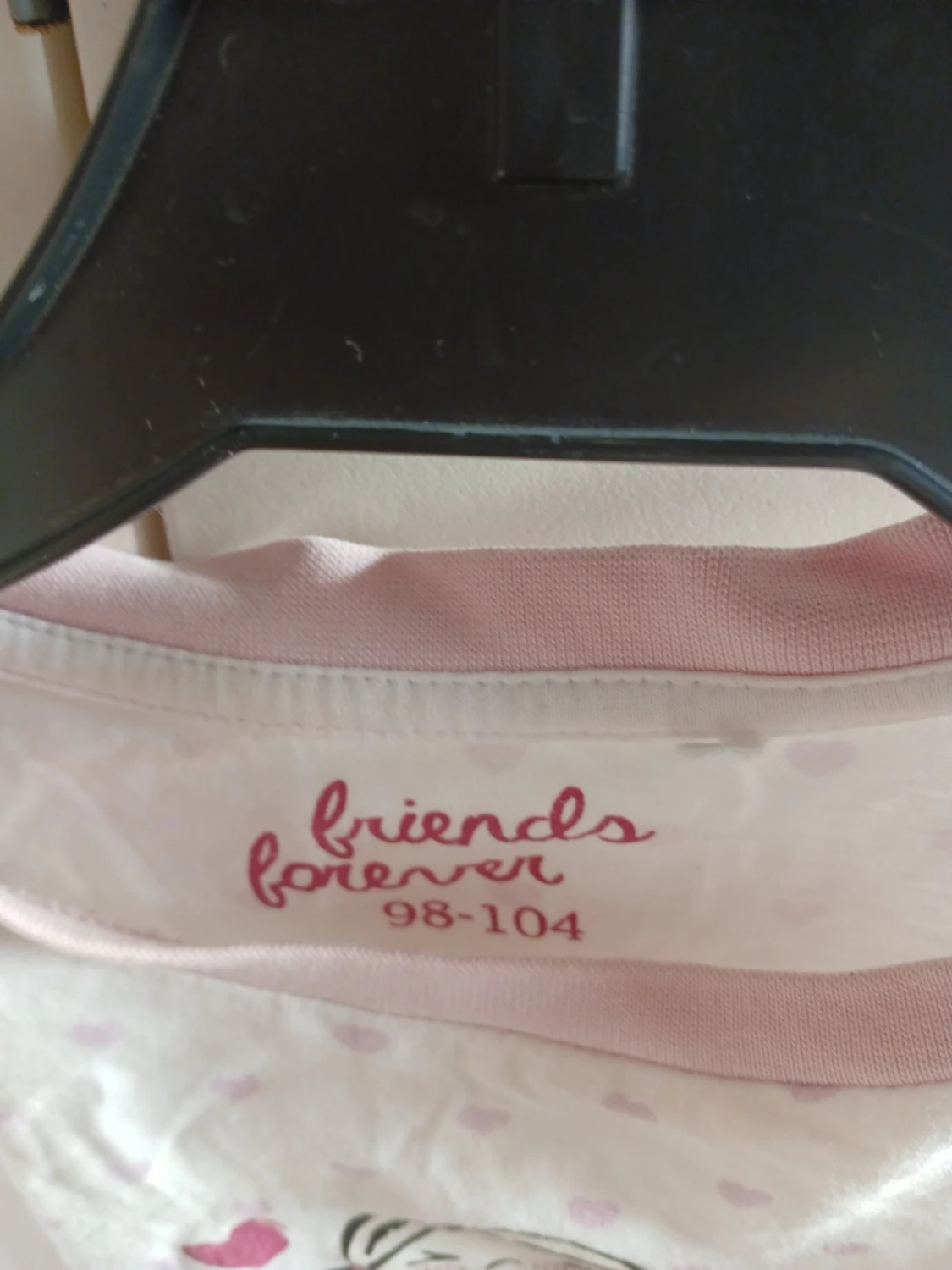 Vit pyjamas med rosa hjärtan - 2