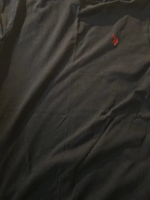 Svart t-shirt från U.S. Polo Assn - Snygg svart t-shirt från U.S. Polo Assn med klassisk röd logga broderad på bröstet. T-shirten har rund hals och är tillverkad i mjuk bomull för skön känsla. Perfekt till jeans eller shorts för en clean look.