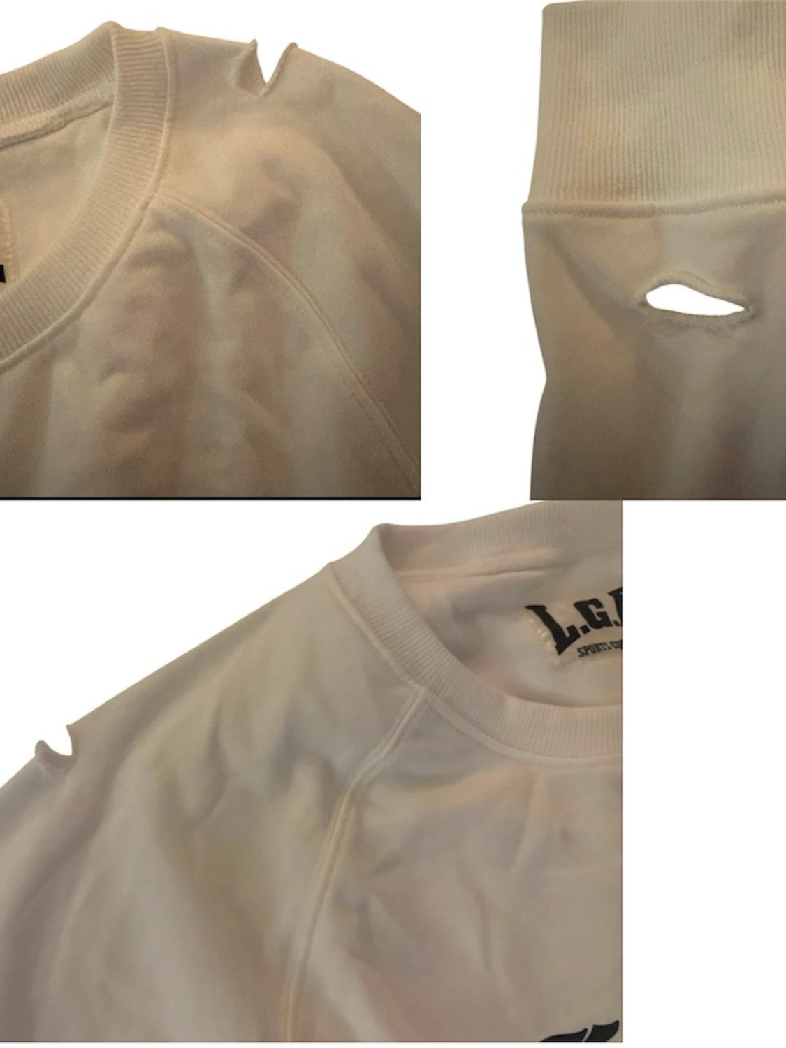 Vit sweatshirt från L.G.B. med tryck - 6