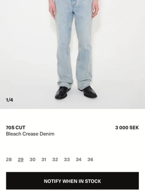 Our legacy 70s cut W29 - Storlek 29. Väldigt sparsamt använda!