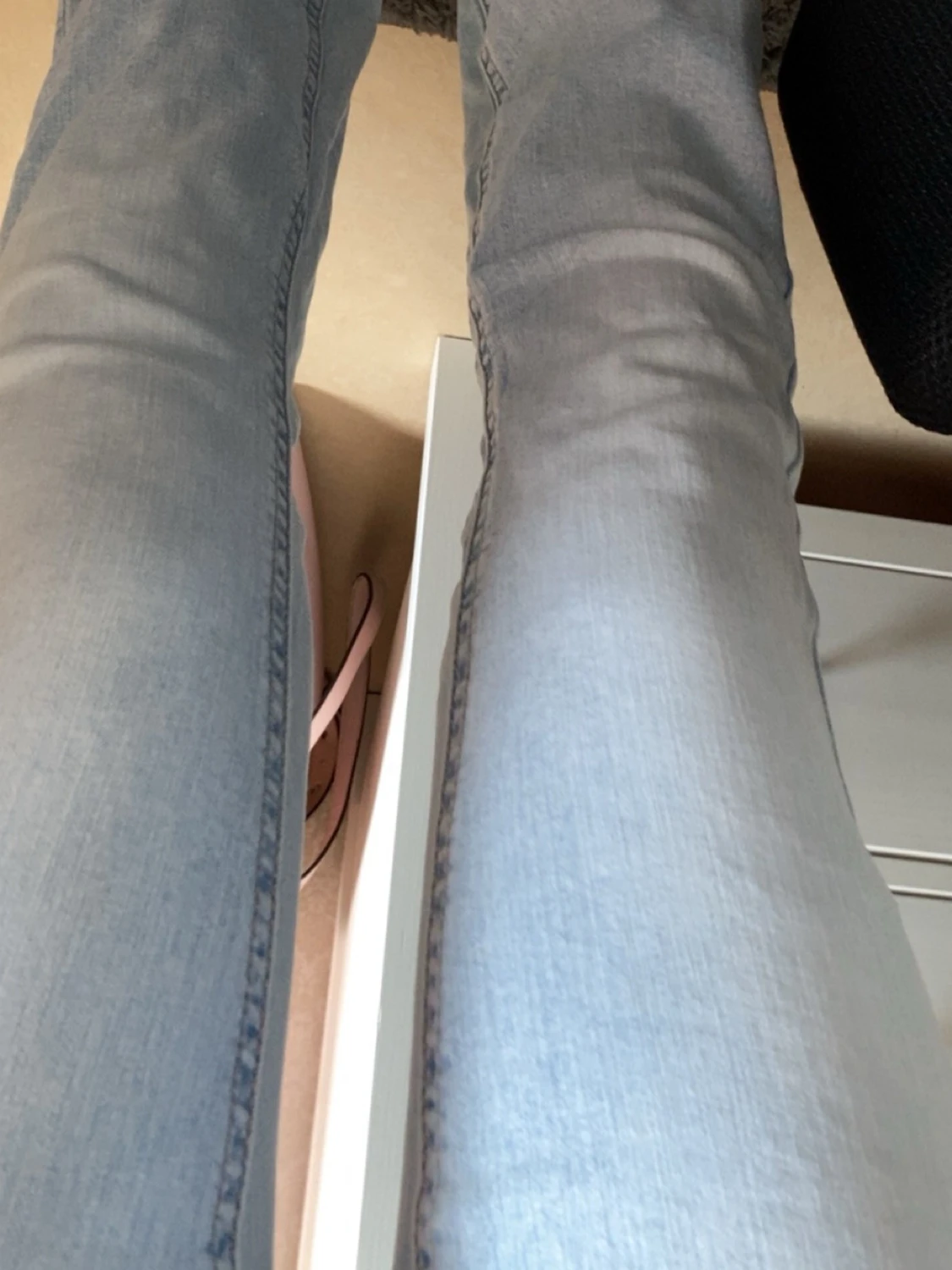 Ljusblåa low waist jeans  - 2