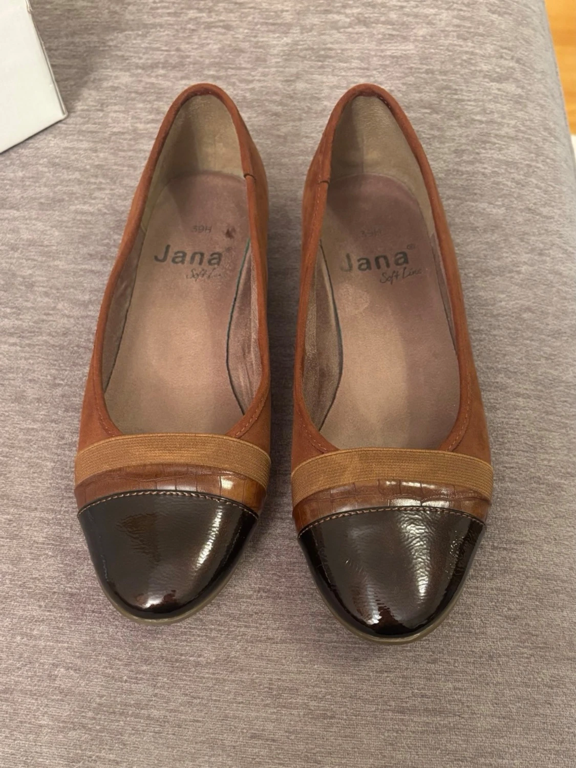 Bruna ballerinaskor från Jana