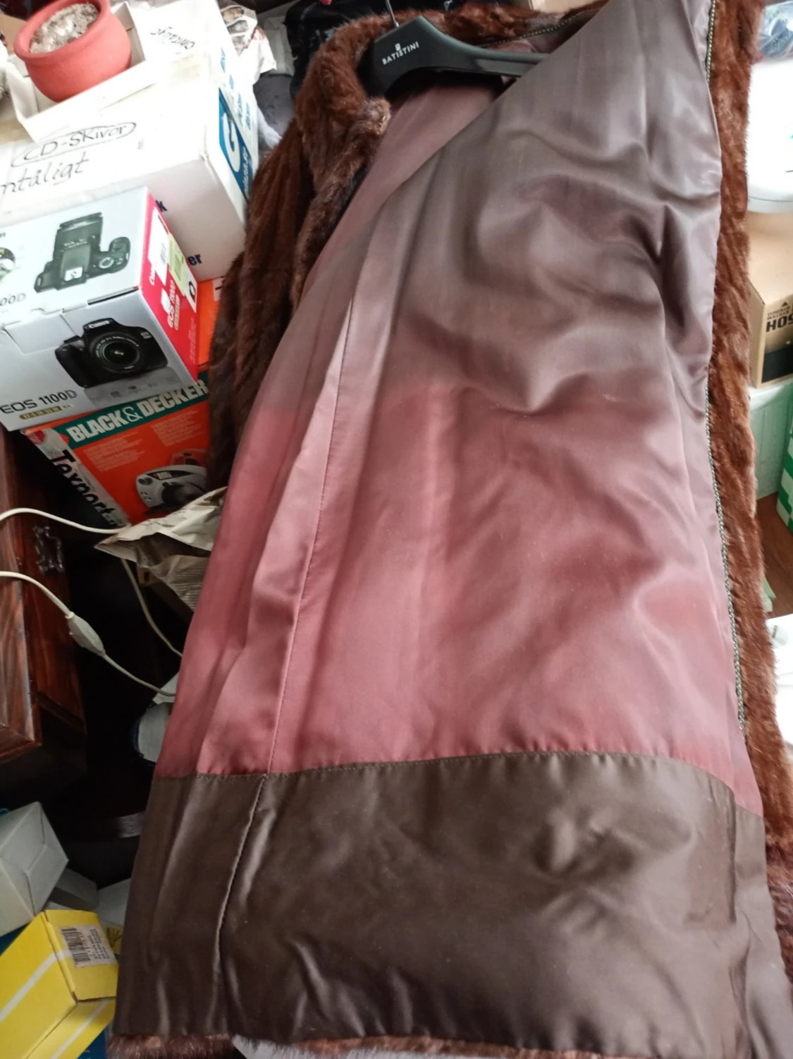 Brun vintage äkta mink  kappa - 5