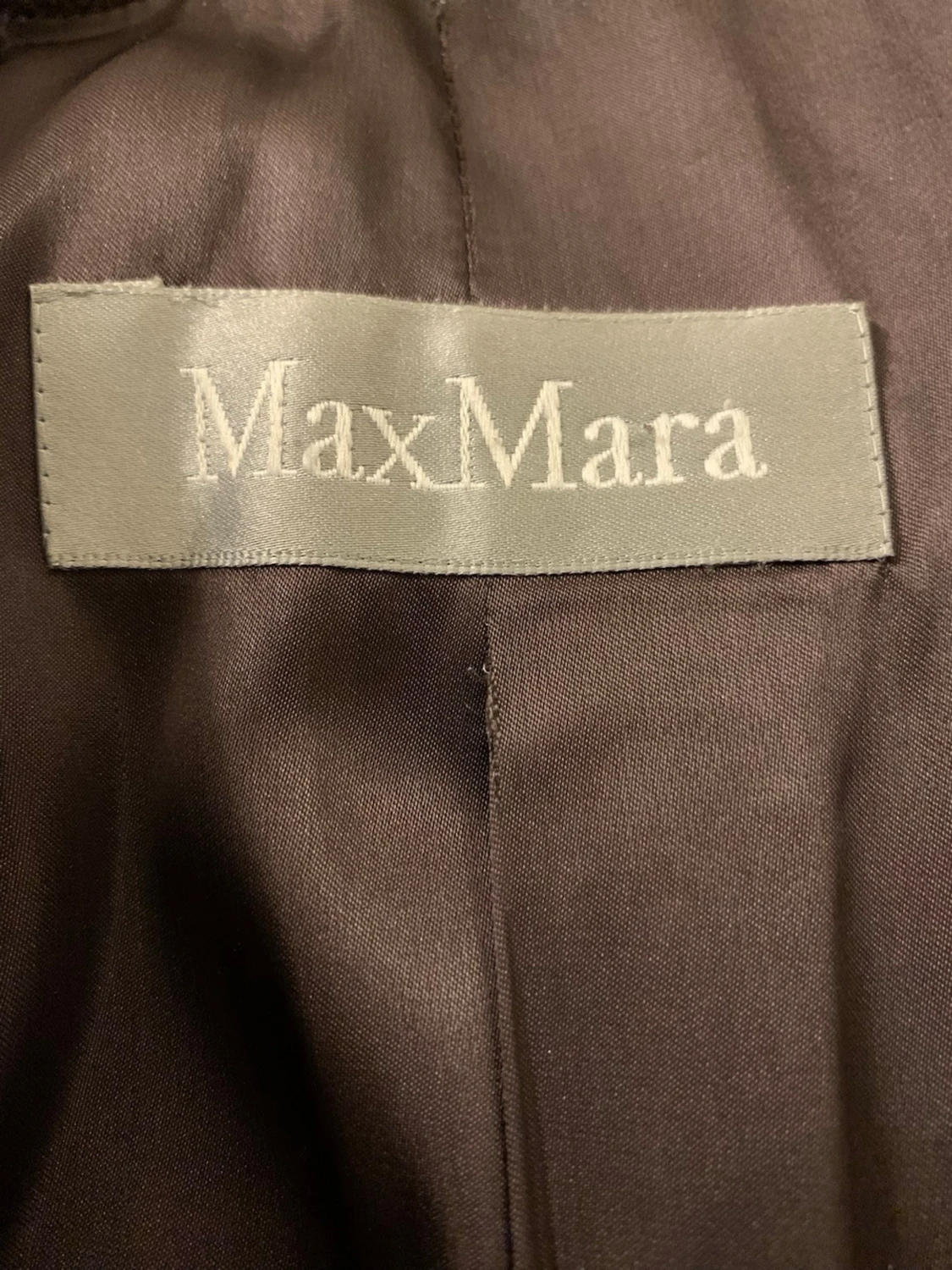 Mörkbrun vintage kappa från MaxMara - 1