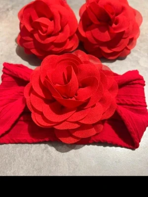  hårband med stora blommor - Bebis hårband 