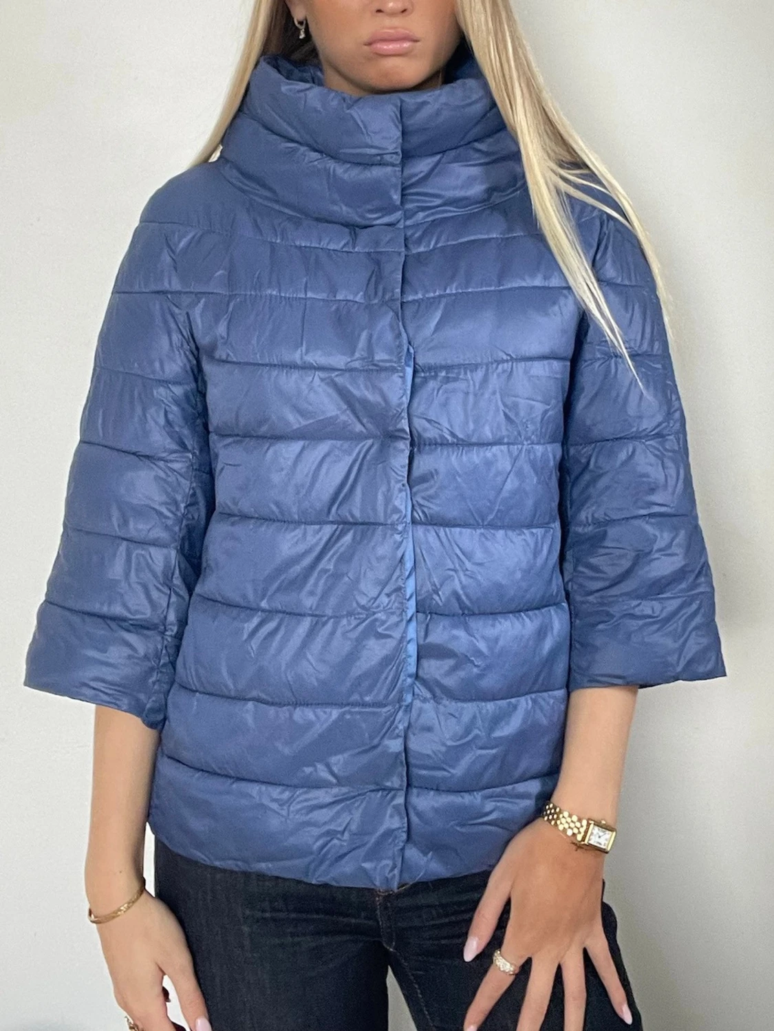 Blå hernolikande jacka