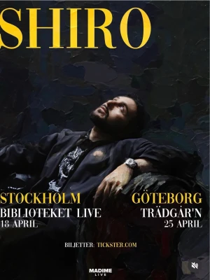 SHIRO BILJETT  - Säljer en Shiro biljett i göteborg på TRÄGÅR’N lördagen den 25e april, insläpp 18.30. Det är 13+. Adress: Nya Allén 11. Om jag ej svarar på plick så nås jag på mina sociala medier som står i bion!🩷 pris kan såklart diskuteras!! BARA SERIÖSA