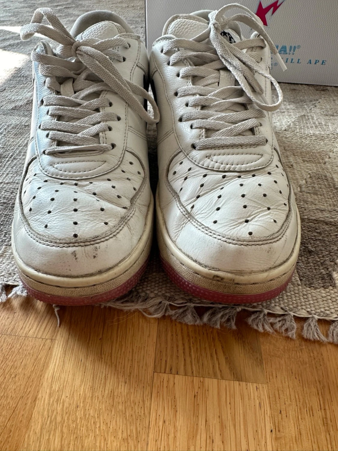 Bape Sta vita sneakers med lila stjärna - 5