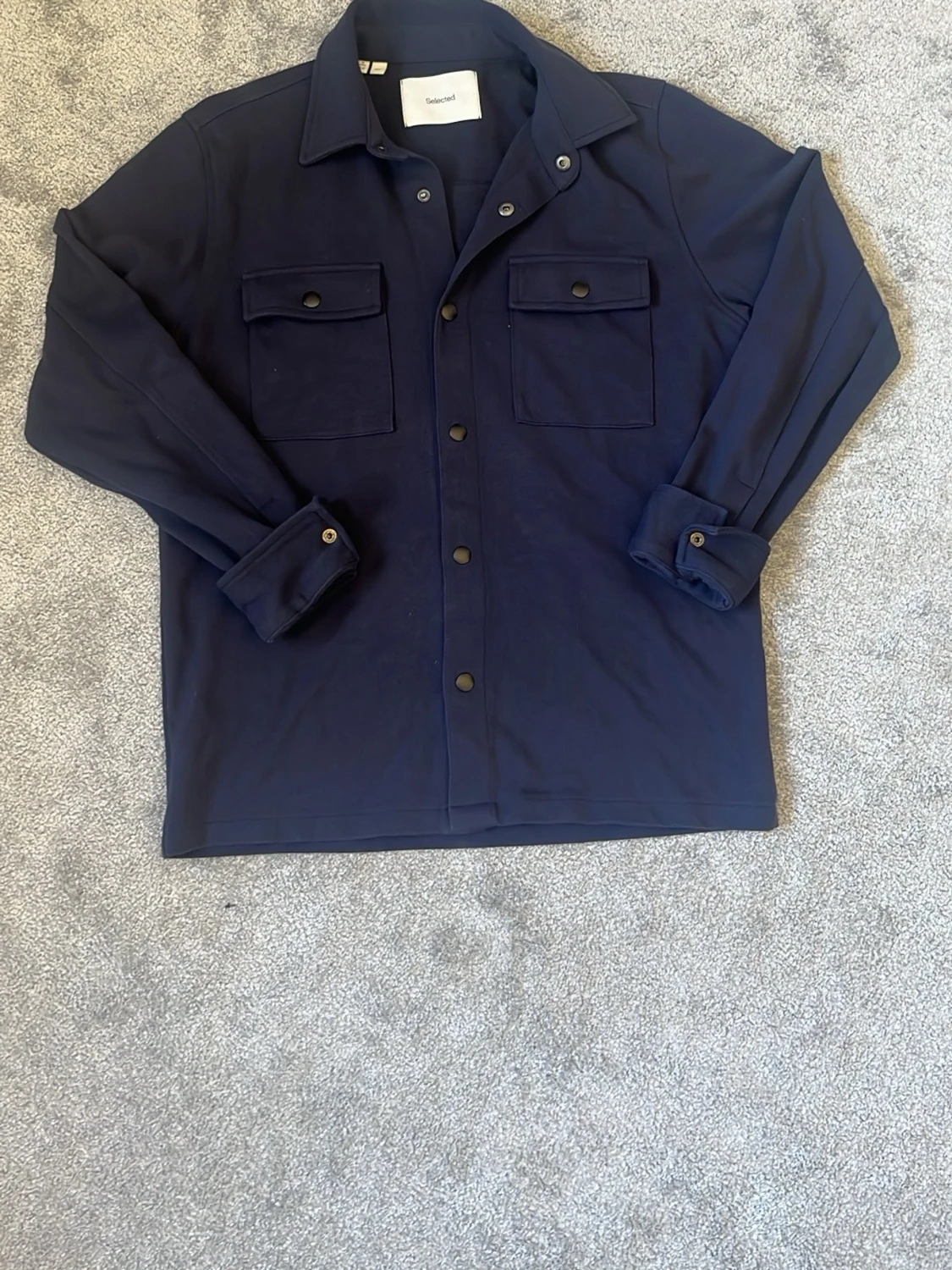 Mörkblå overshirt från Selected