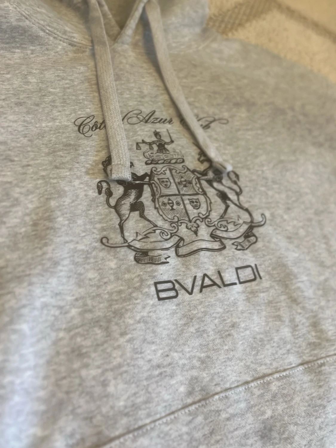 Grå hoodie från Bvaldi med tryck - 1