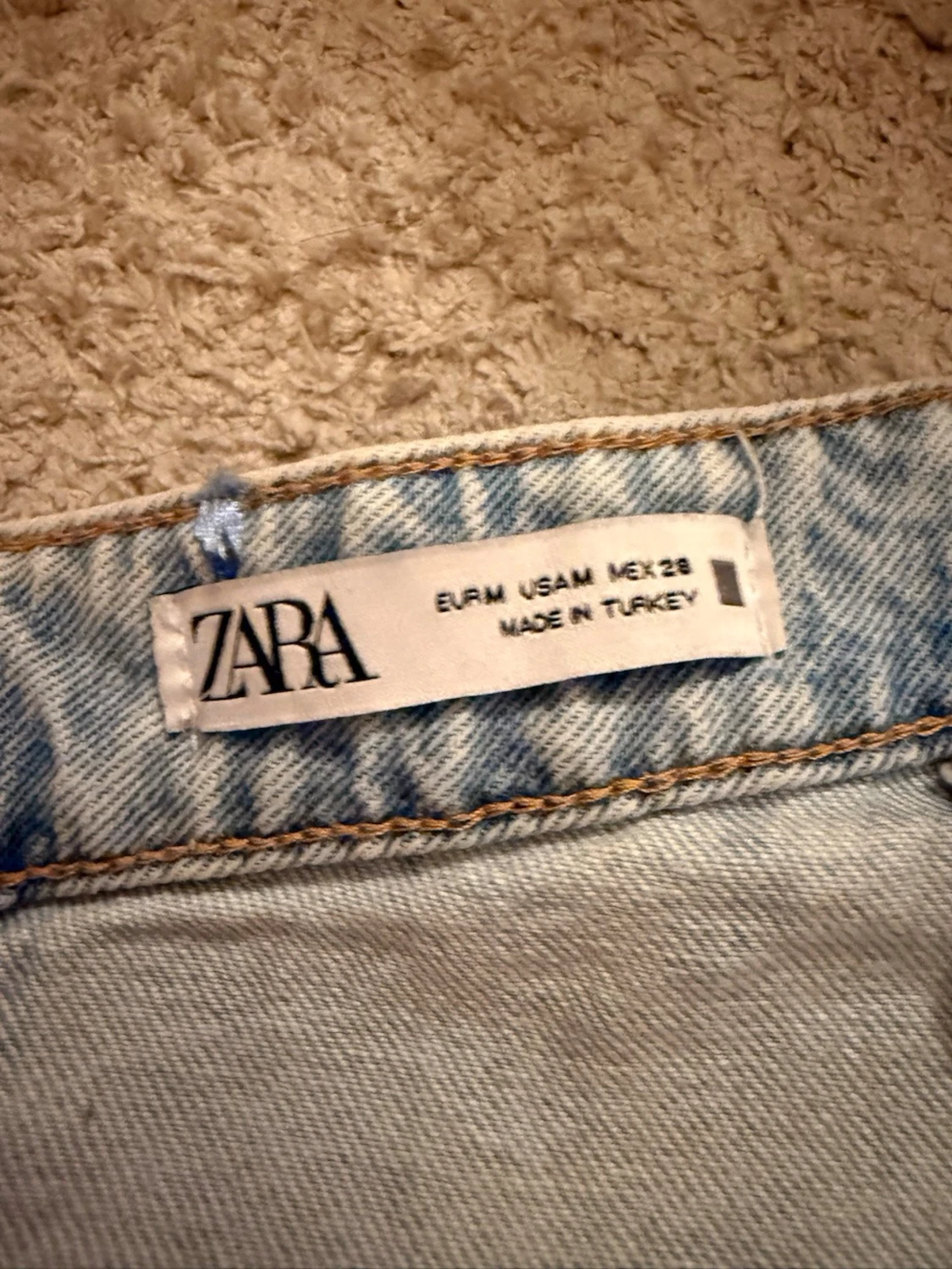 Ljusblå denim tubtopp från Zara - 2