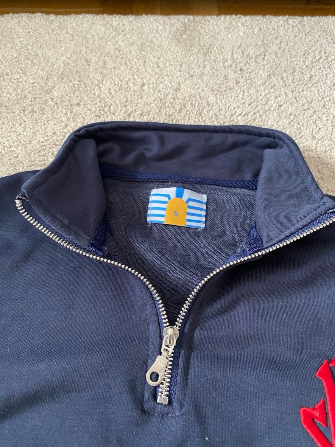 Jeffrey Epstein Halfzip USA Flag 100% Bomull - 2