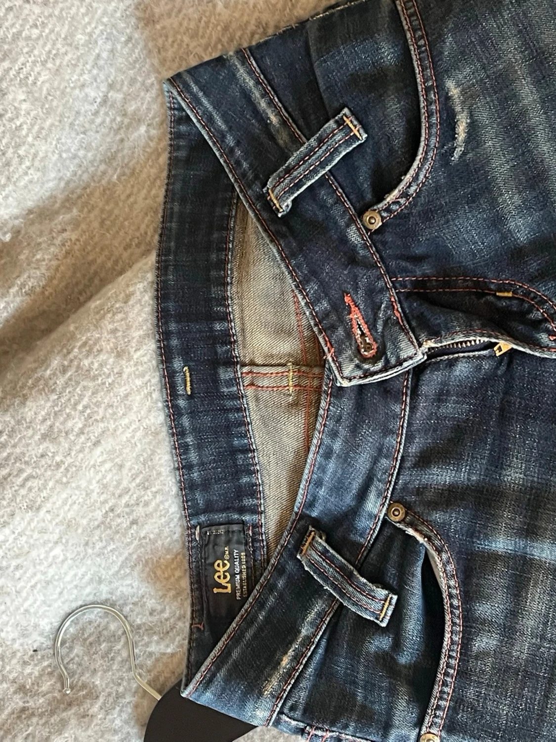 Mörkblå bootcut lowwaist jeans från Lee - 2