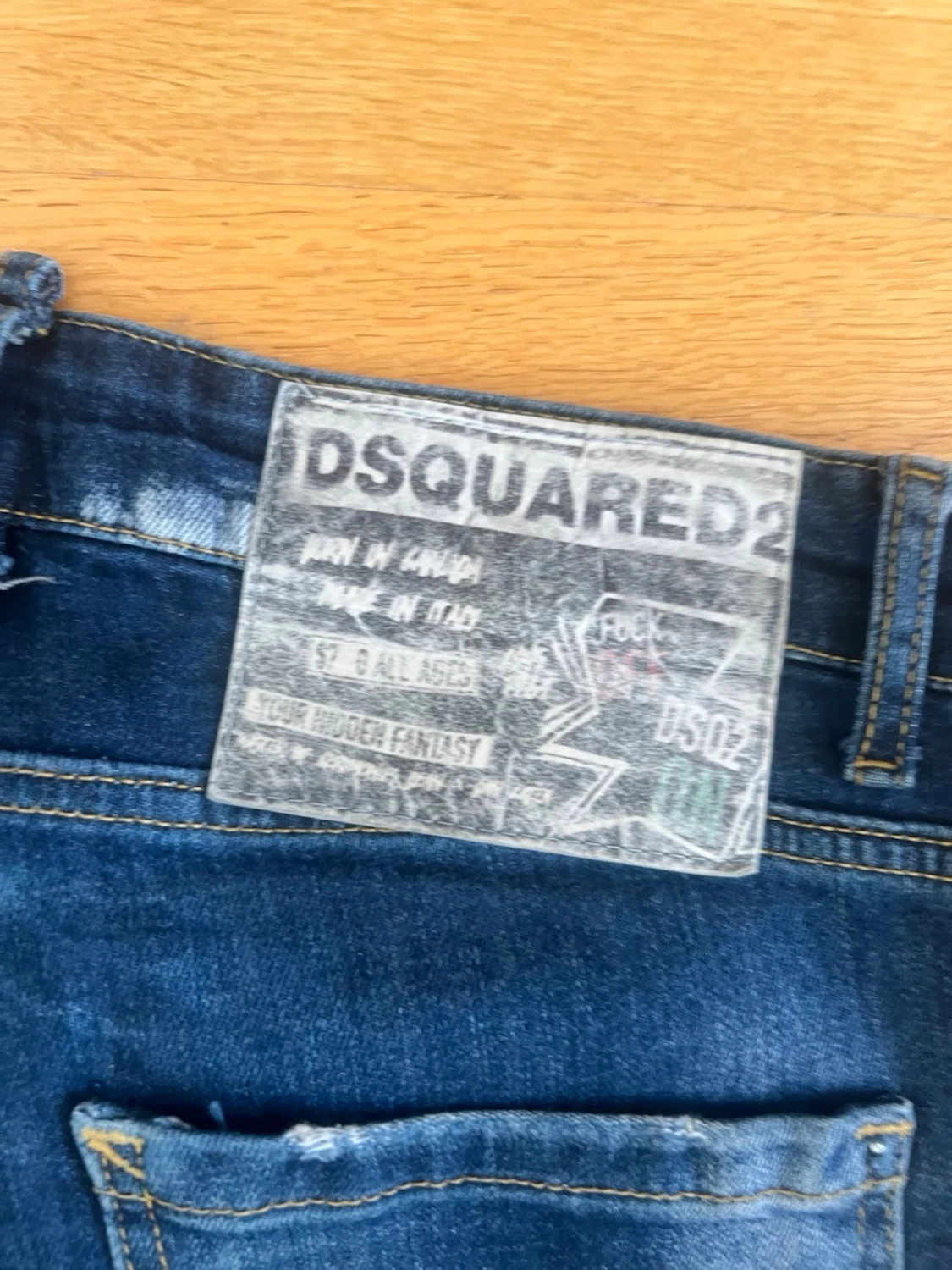 Mörkblå slitna jeans Dsquared2 - 2