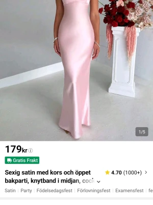 Maxi klänning  - Maxi satin klänning 