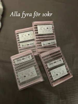 Fyra förpackningar lösögonfransar - Helt oöppnade, från shein, säljer för jag köpte fel 💕💕