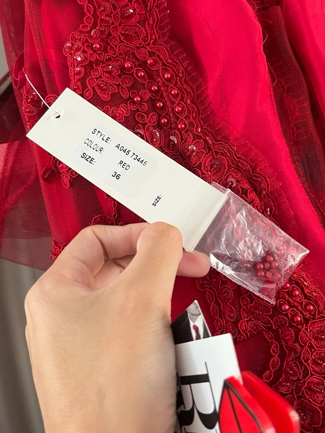 Röd långklänning - Bal  - 5