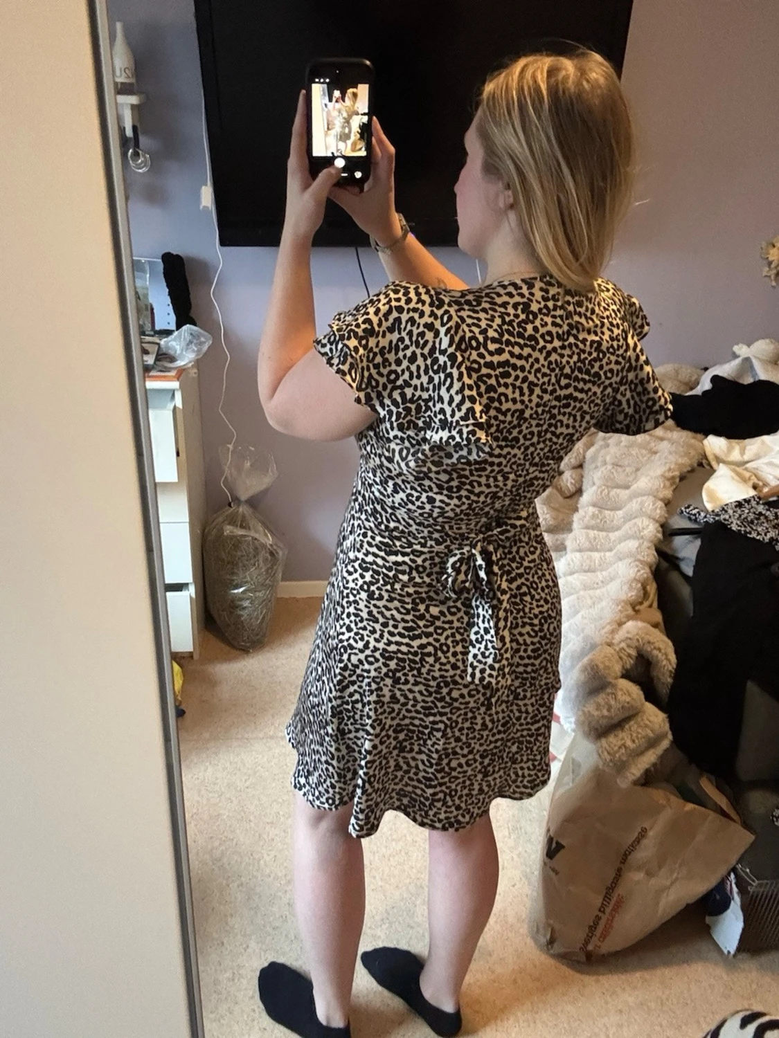 Leopardmönstrad klänning - 1