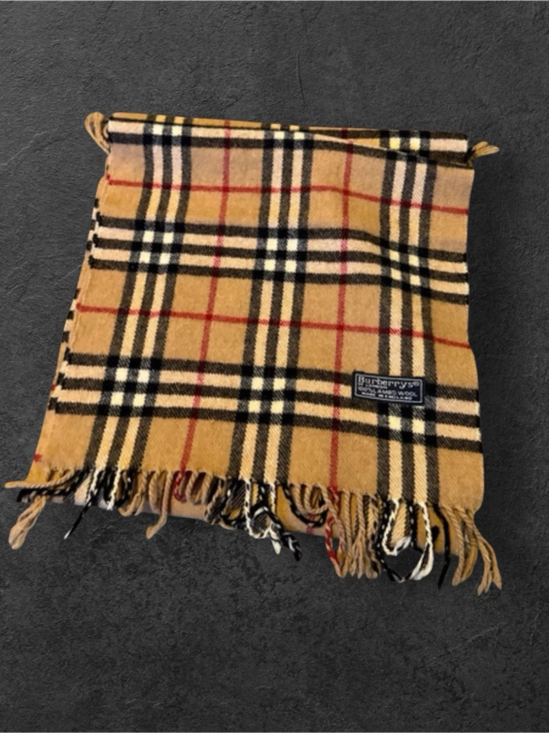 Beige rutig halsduk från Burberry - 1