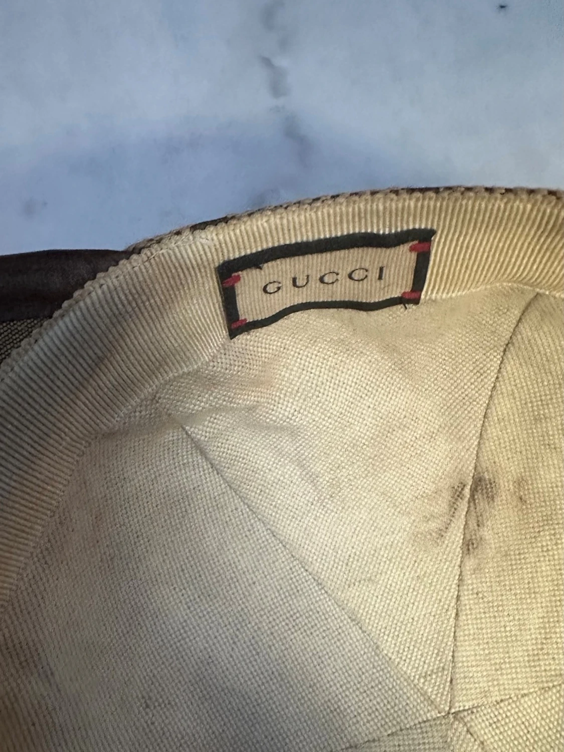 (Äkta) Beige Gucci Jumbo Keps - 4