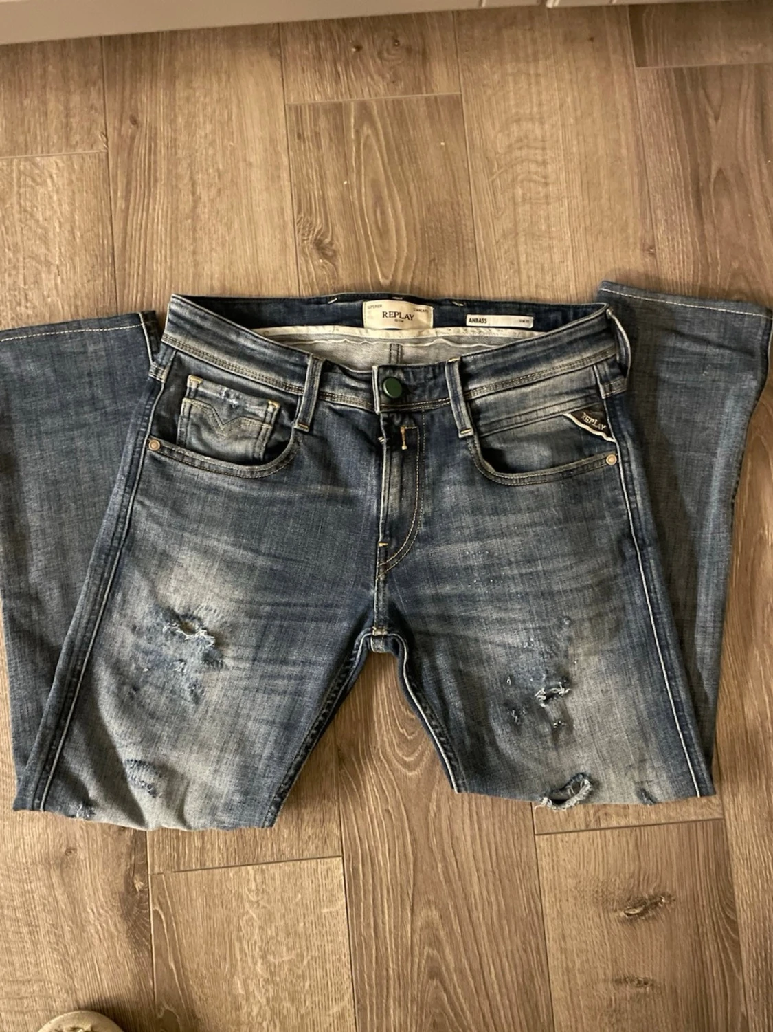 Replay slitna blå jeans herr (uppsydda) - 3