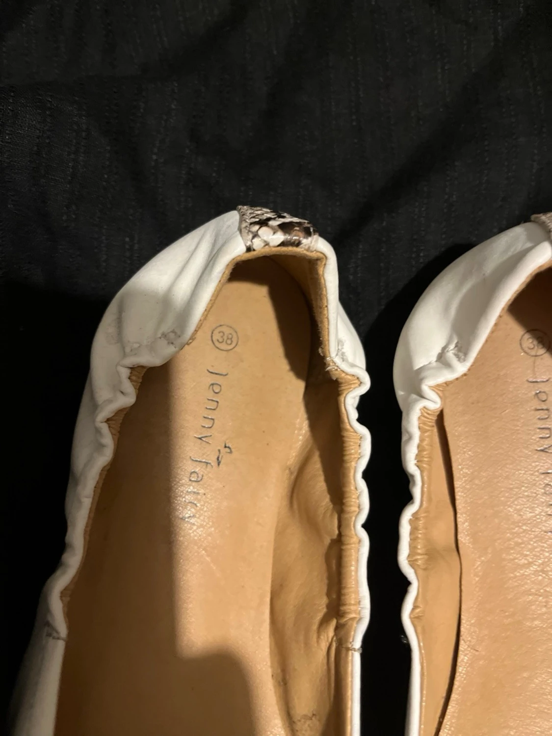 Vita ballerinaskor med ormmönster - 3