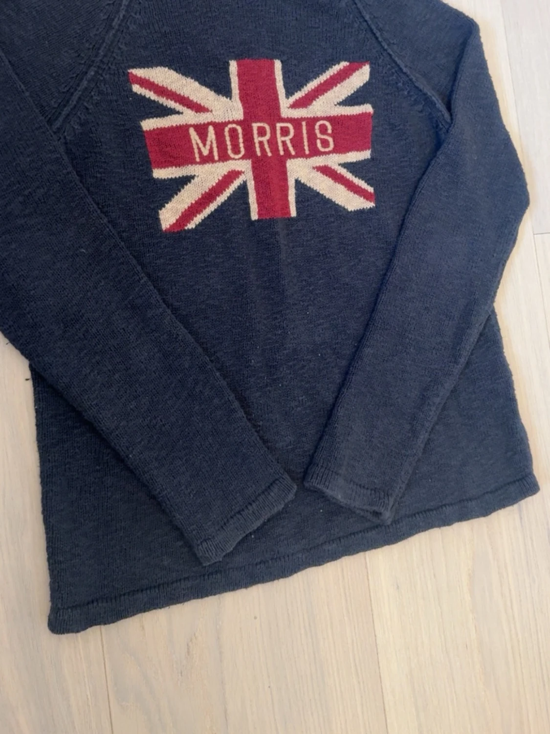 Mörkblå stickad tröja Morris - 1