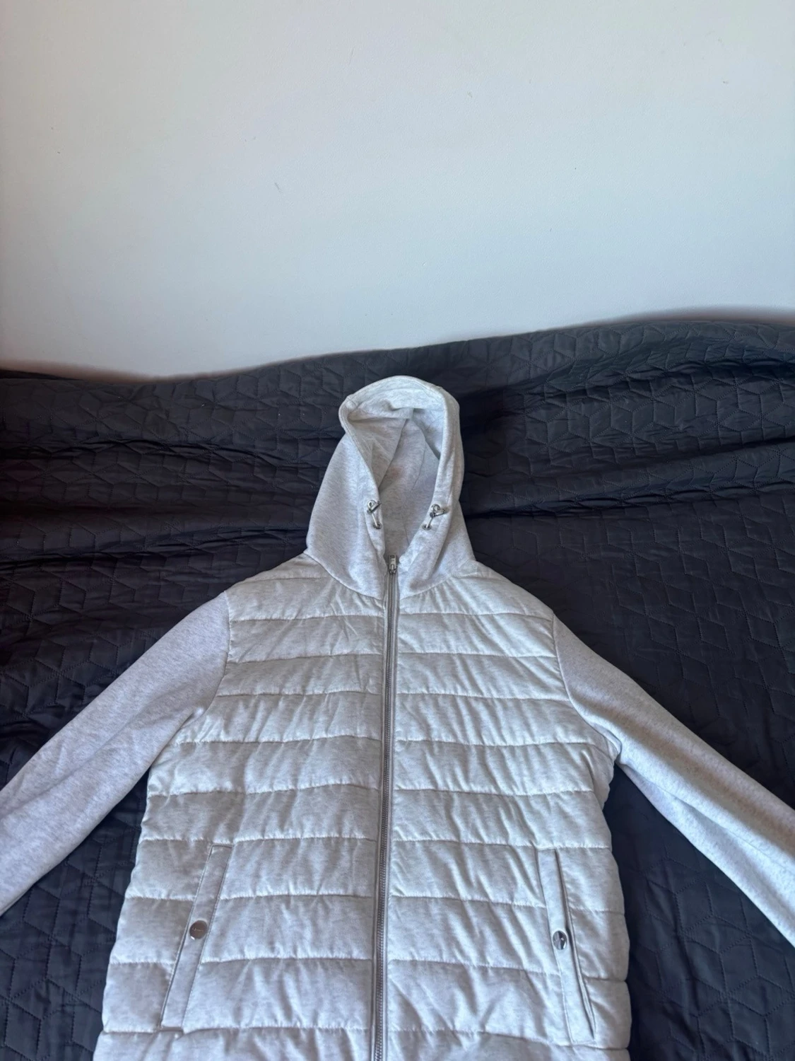 Ljusgrå / vit cardigan