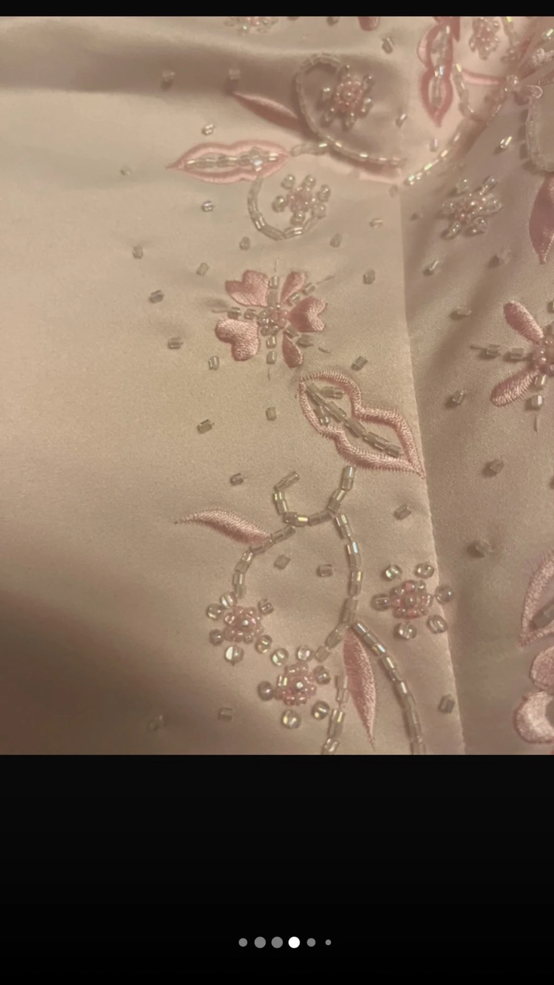 Ljusrosa axelbandslös balklänning - 3