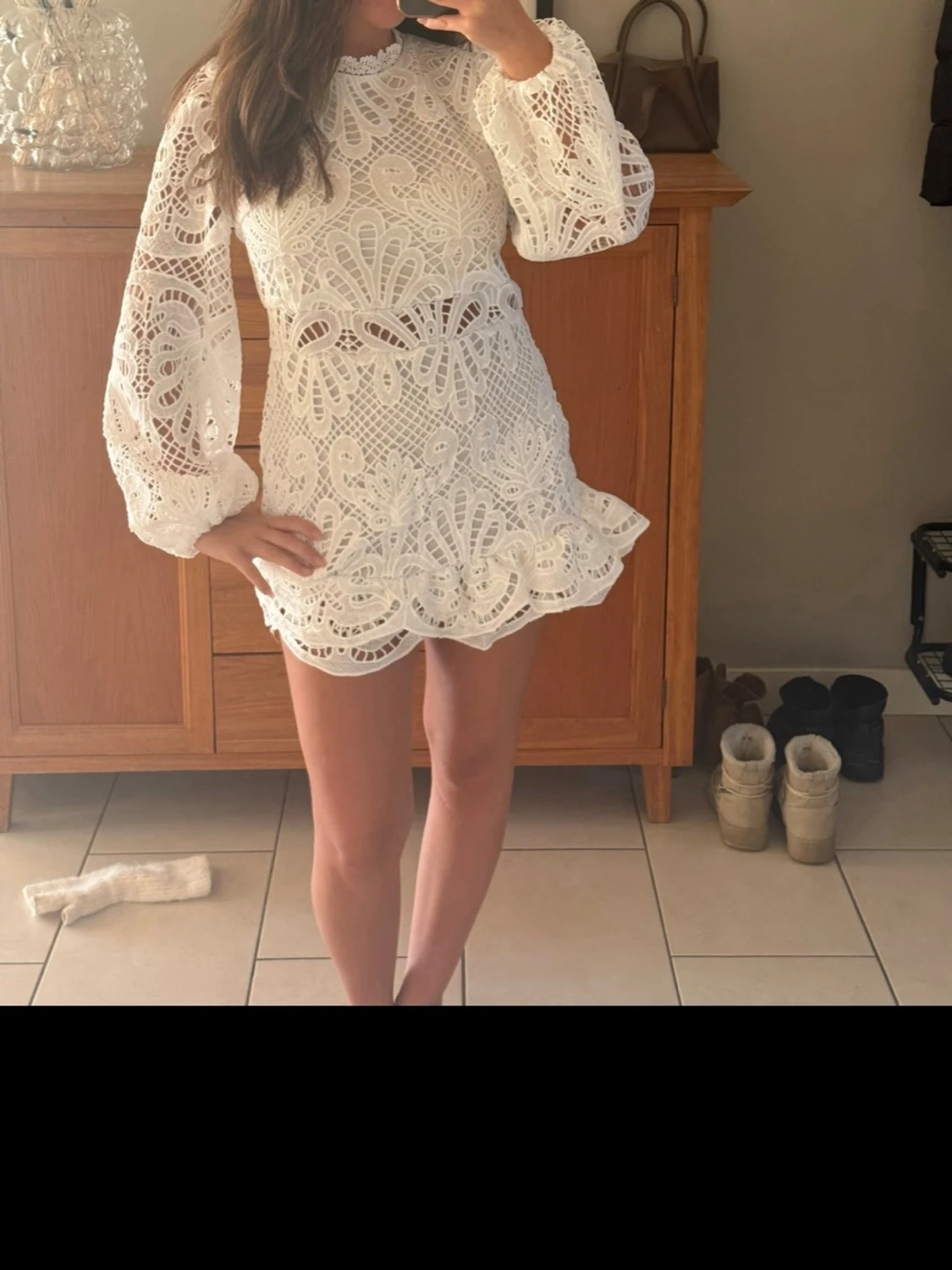 Vit spetsklänning  - 1