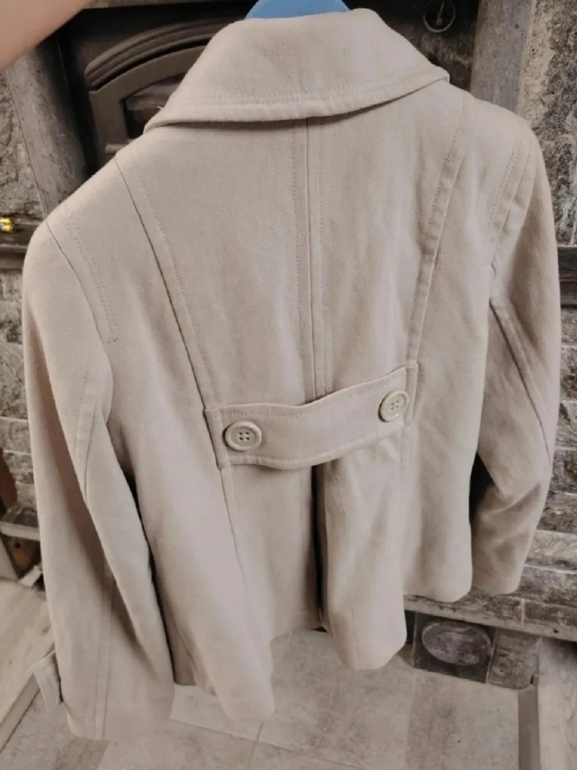 Beige dubbelknäppt jacka från H&M🩷 Från 2000s - 4