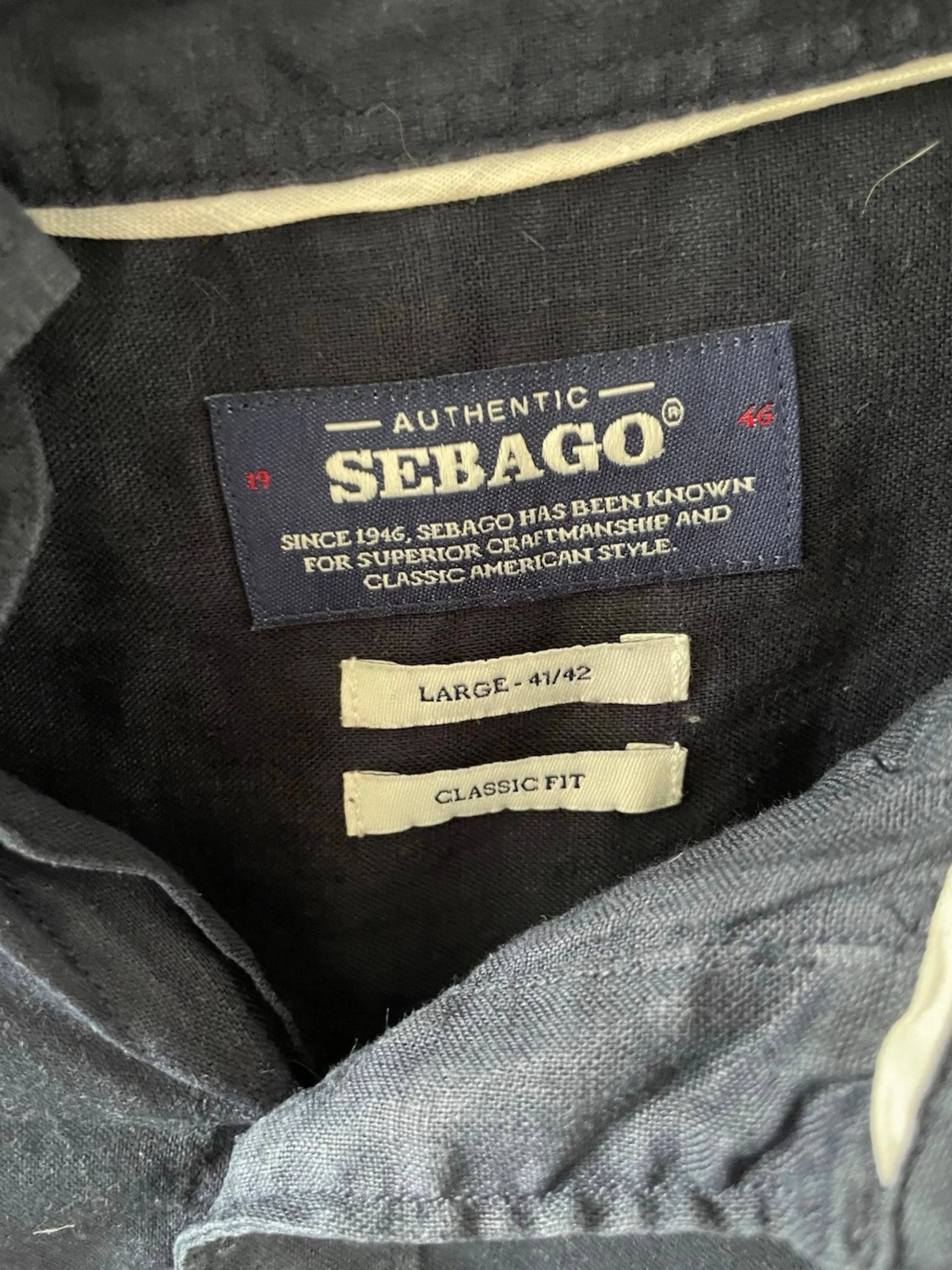 Blå kortärmad skjorta från Sebago - 2
