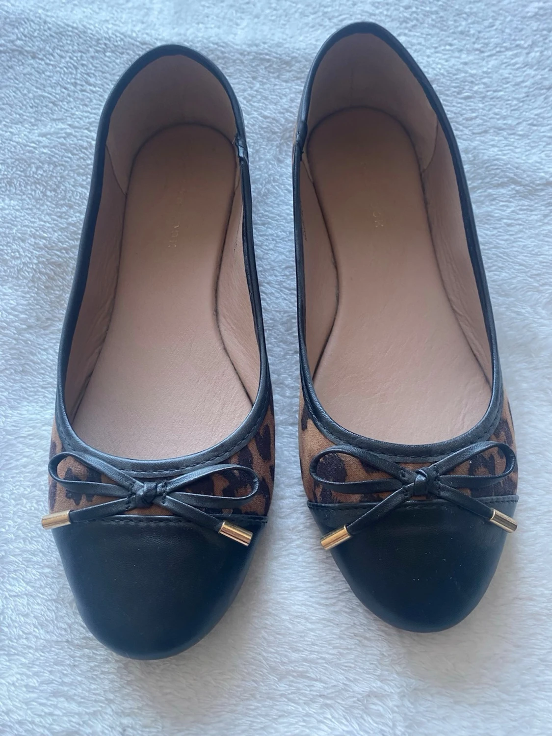 Leopardmönstrade ballerinaskor - 2