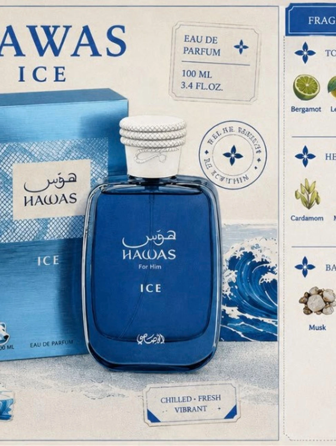 Hawas Ice Eau de Parfum 100 ml - 1