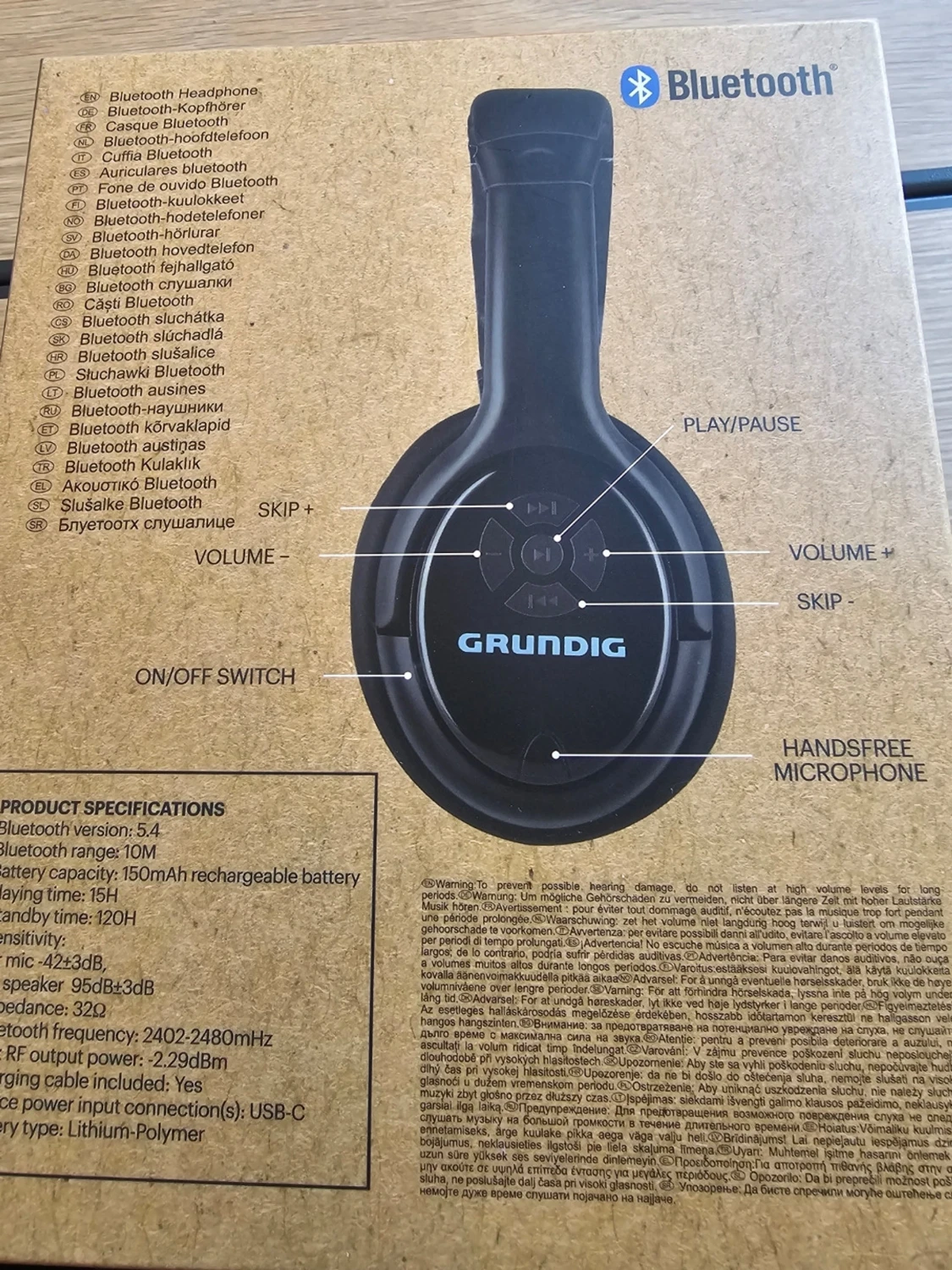 Svarta Bluetooth-hörlurar Grundig - 1
