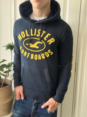 Hollister hoodie  - Hollister hoodie, lite liten på modellen. Inga defekter! Modellen i bilderna är 180 cm 75 kg och bär Storlek S , Kom med frågor! 🌟 (Kan gå ned i pris vid köp av paket 😉) 