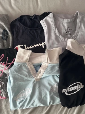 6 T-Shirts - 6 T Shirts Sizes from S-M, Brand like nike, champion, mustand and ghaotic