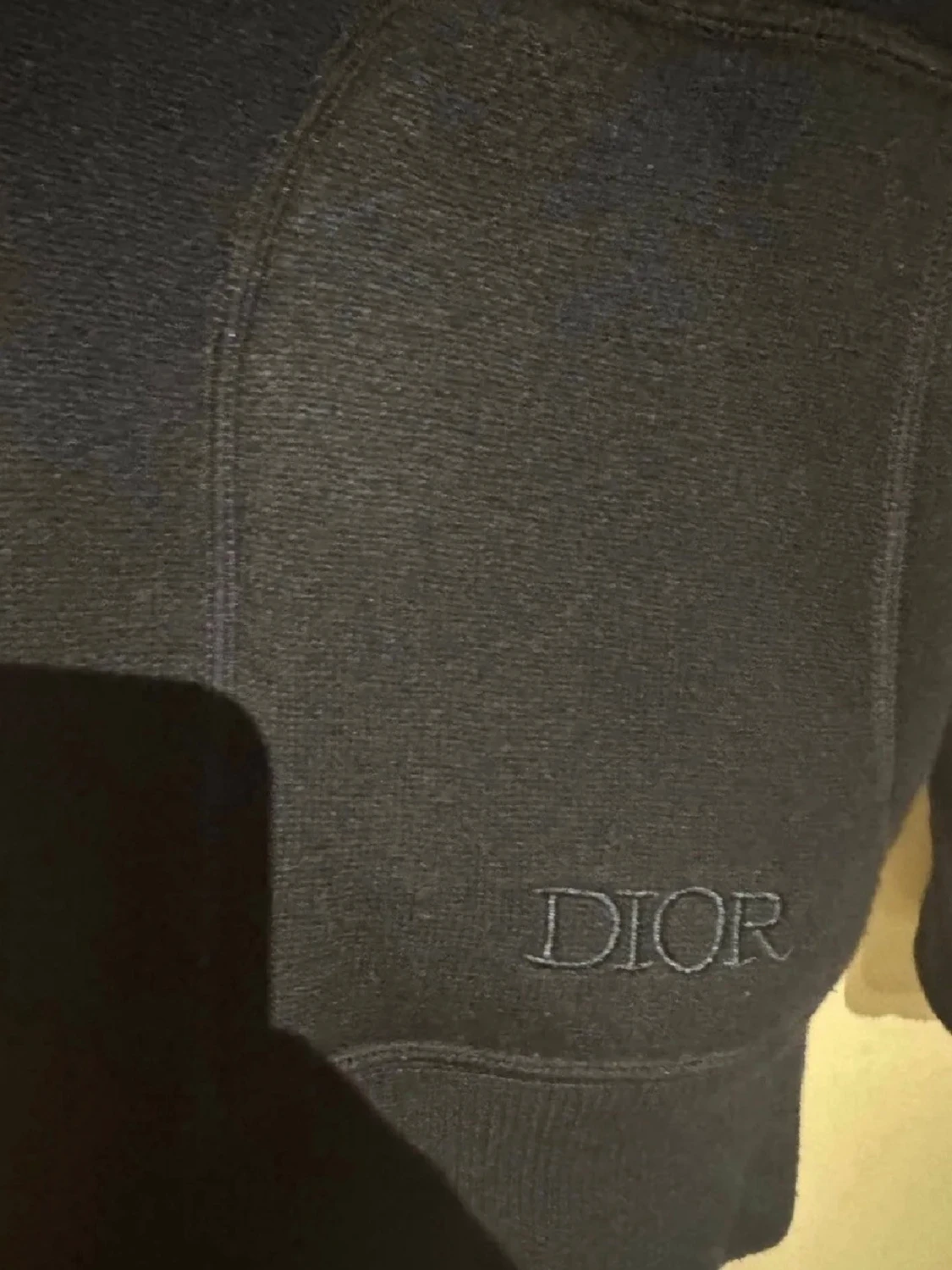 Mörkblå cashmere hoodie  - 4