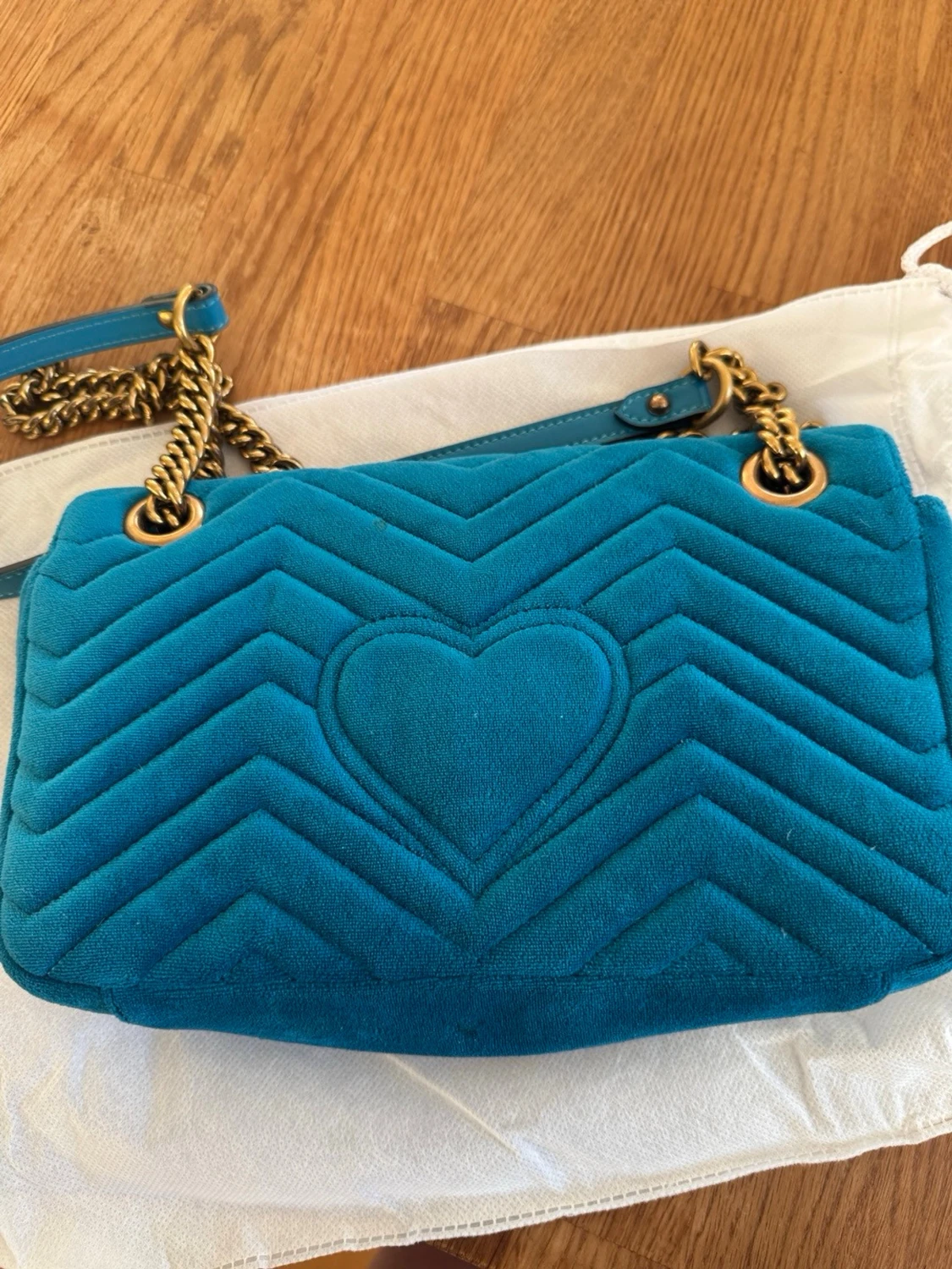 Suede väska turkos - 1