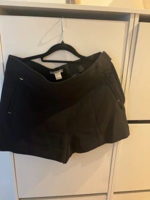 Svarta shorts med dragkedja - Snygga svarta shorts med hög midja och dragkedja i sidan. Shortsen har fickor framtill med diskreta detaljer i metall. Perfekta för en stilren och enkel look. Nya utan prislapp endast testade. 