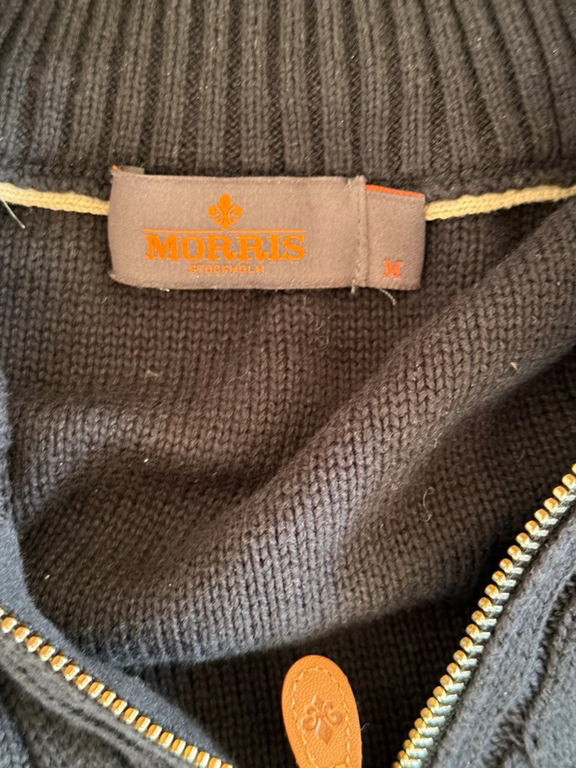 Morris Kabelstickad Half Zip - 3