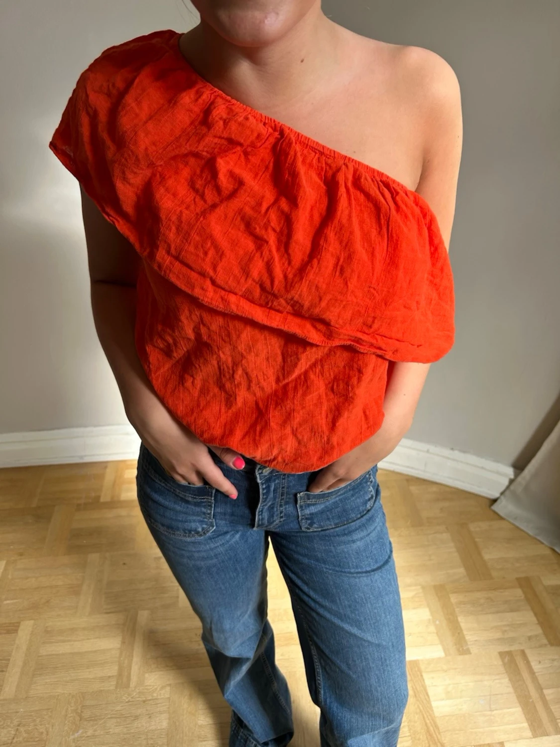 Orange off shoulder topp💖💖 - 2